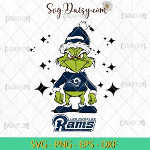 Grinch Los Angeles Rams SVG, Grinch Football SVG, Grinch NFL SVG