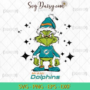 Grinch Miami Dolphins SVG, Grinch Football SVG, Grinch NFL SVG