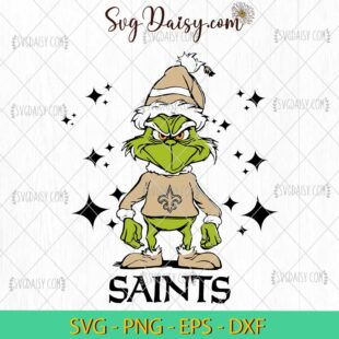 Grinch New Orleans Saints SVG, Grinch Football SVG, Grinch NFL SVG