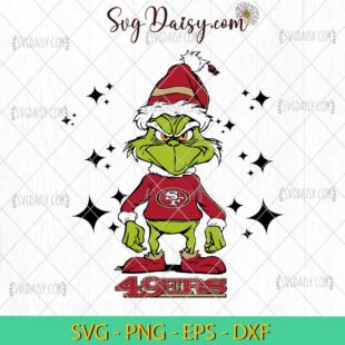 Grinch San Francisco 49ers SVG, Grinch Football SVG, Grinch NFL SVG