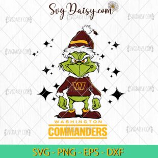 Grinch Washington Commanders SVG, Grinch Football SVG, Grinch NFL SVG