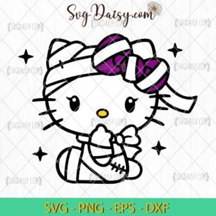 Hello Kitty Cute Mummy SVG, Hello Kitty Halloween SVG, Kawaii SVG, Sanrio SVG