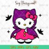 Hello Kitty Vampire SVG, Hello Kitty Halloween SVG, Kawaii Halloween SVG