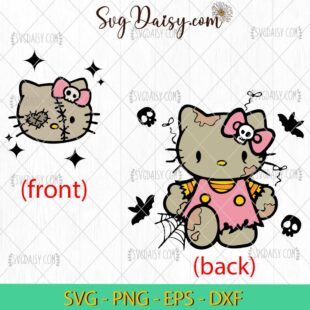 Hello Kitty Zombie Bunle SVG, Hello Kitty Halloween SVG, Halloween SVG