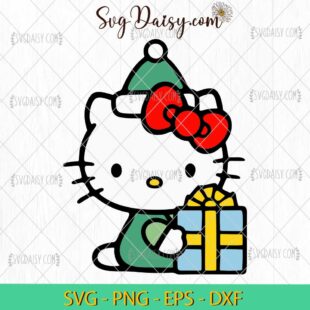 Hello Kitty Christmas SVG, Hello Kitty Santa Claus SVG, Merry Christmas SVG