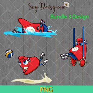 Olympic Phryges Bundle 3 Design PNG, Phryges Olympic Paris 2024 PNG