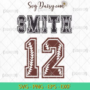 Personalized Baseball Girlfriend Custom Name And Number SVG