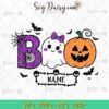 Personalized Name Boo Halloween SVG, Cute Ghost SVG, Boo Pumpkin SVG, Halloween SVG