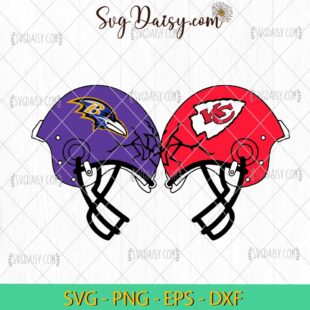 Ravens vs Chiefs Helmet Smashing SVG