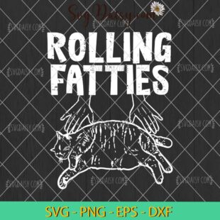 Retro Rolling Fatties Cat Meme SVG