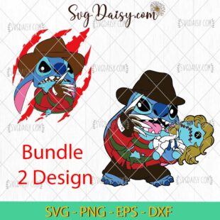 Stitch Freddy SVG, Stitch Halloween, Freddy Horror SVG, Bundle SVG