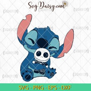 Stitch Hug Baby Jack Skellington SVG, Stitch Halloween SVG, Halloween SVG