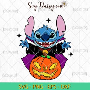 Stitch Pumpkin SVG, Stitch Halloween SVG, Pumpkin Halloween SVG