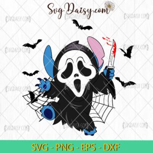 Stitch Scream SVG, Stitch Halloween SVG, Stitch Spooky SVG, Halloween SVG