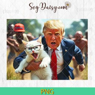 Trump Holding Cat PNG, Vote Trump Pets President PNG