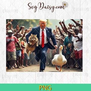 Trump Holding Duck And Cat PNG