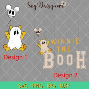 Winnie The Booh SVG, Ghost Winnie The Pooh Halloween SVG, Halloween Bundle SVG