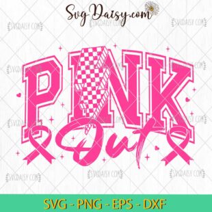 Breast Cancer Pink Out SVG, Pink Ribbon SVG, Pink Out SVG PNG EPS DXF