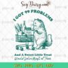 I Got 99 Problems And A Sweet Little Treat SVG, Funny Cat Grocery Shopping SVG PNG EPS DXF