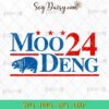 Moo Deng 24 Cute Baby Hippo Funny 2024 Election SVG PNG EPS DXF