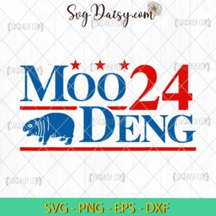 Moo Deng 24 Cute Baby Hippo Funny 2024 Election SVG PNG EPS DXF