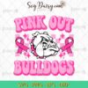 Pink Out Bulldogs SVG, Pink Out Football SVG, Breast Cancer Awareness SVG PNG EPS DXF